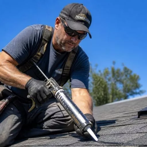 Professional performing roof leak repair in Allen TX.