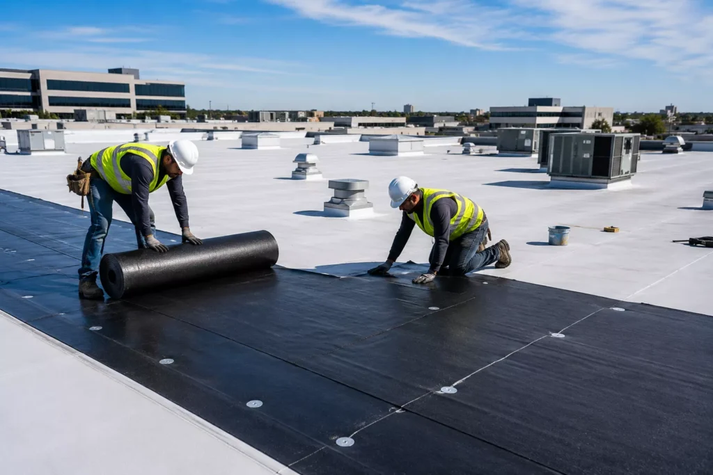 Commercial roofing project in Allen TX