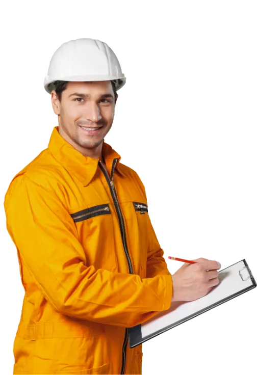 orange uniform worker works in allen tx