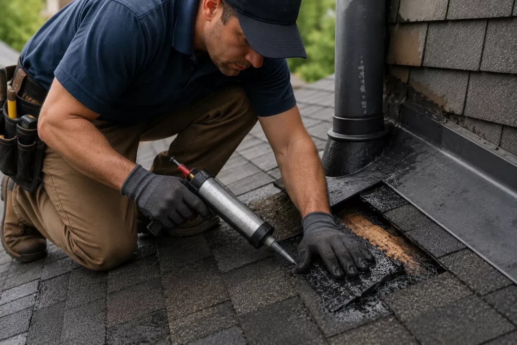 Professional roof leak repair service in Allen TX